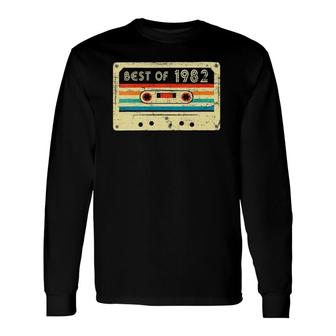 39Th Bday Best Of 1982 Retro Cassette Tape Vintage Long Sleeve T-Shirt - Seseable