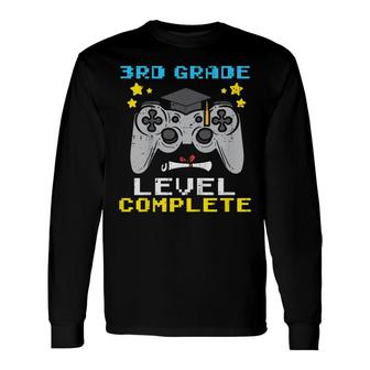 3Rd Grade Level Complete Game Controller Last Day Of School Long Sleeve T-Shirt - Seseable