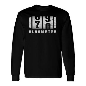 70Th Birthday 70Th Bday Oldometer 70 Years Old Long Sleeve T-Shirt - Seseable