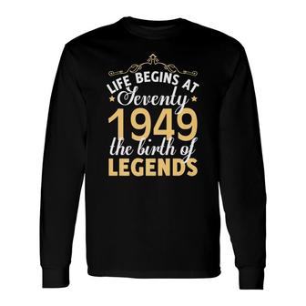 70Th Birthday Vintage 1949 Classic Long Sleeve T-Shirt - Monsterry