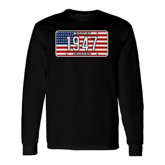 75 Years Old Vintage Classic Car 1947 75Th Birthday Long Sleeve T-Shirt T-Shirt | Mazezy