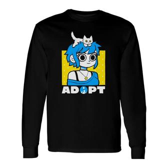 Adopt Cat Pet Lover Pet Lover Long Sleeve T-Shirt - Thegiftio UK