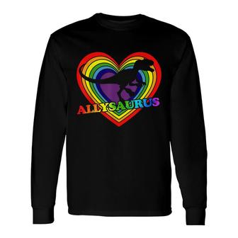 Allysaurus Ally Rex Dinosaur Gay Pride Parade Lgbt Long Sleeve T-Shirt - Thegiftio UK
