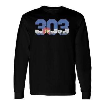 Area Code 303 Colorado Long Sleeve T-Shirt T-Shirt | Mazezy