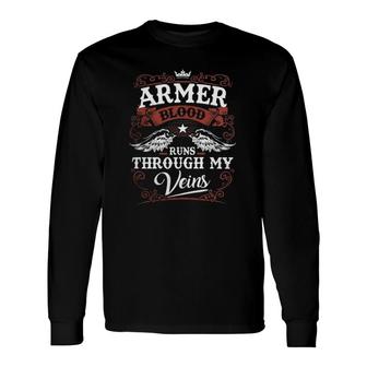 Armer Blood Runs Through My Veins Long Sleeve T-Shirt T-Shirt | Mazezy