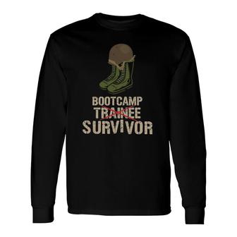 Army Bootcamp Workout S Bootcamp Survivor Long Sleeve T-Shirt T-Shirt | Mazezy