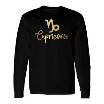 Astrology Zodiac Sign Capricorn Long Sleeve T-Shirt T-Shirt | Mazezy