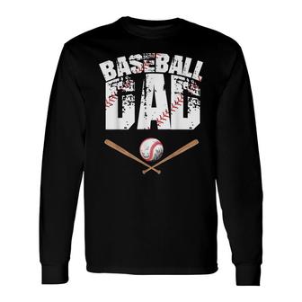 Baseball Dad Baseball Lover For Father Long Sleeve T-Shirt - Seseable