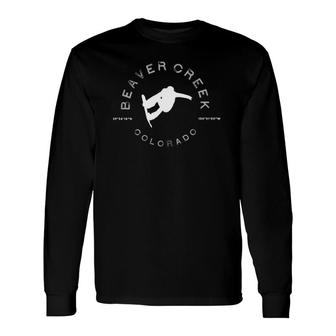 Beaver Creek Colorado Graphic Vintage Snowboarding Long Sleeve T-Shirt T-Shirt | Mazezy