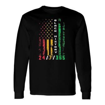 Black History 24 7 365 Attractive 2022 Long Sleeve T-Shirt - Thegiftio