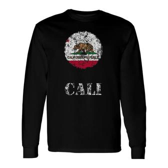 California California Flag Republic Bear Long Sleeve T-Shirt T-Shirt | Mazezy