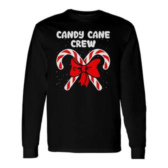 Candy Cane Crew Christmas Sweets Matching Costume Long Sleeve T-Shirt - Seseable