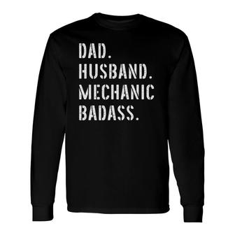 Car Mechanic Dad From Daughter Son Wife Long Sleeve T-Shirt - Seseable