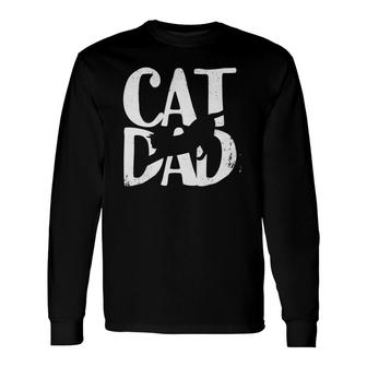 Cat Dad Christmas Best Cat Dad Ever Christmas Long Sleeve T-Shirt - Seseable