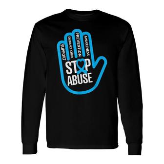 Child Abuse April Is Child Abuse Prevention Month Long Sleeve T-Shirt - Seseable