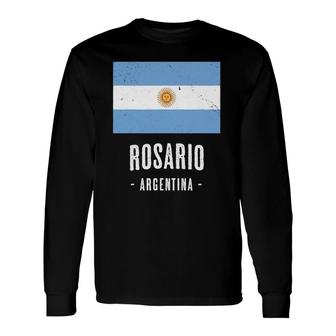City Of Rosario Argentina Argentinian Flag Merch Long Sleeve T-Shirt T-Shirt | Mazezy