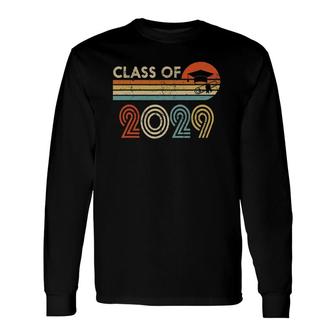 Class Of 2029 Grow With Me Vintage Retro Long Sleeve T-Shirt T-Shirt | Mazezy