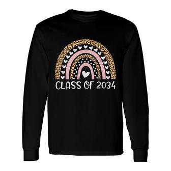 Class Of 2034 Graduate Leopard Graduation Senior 2034 Long Sleeve T-Shirt - Seseable