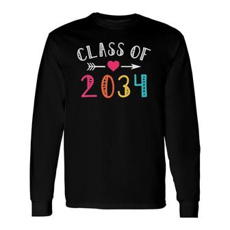 Class Of 2034 Pre-K Graduate Preschool Graduation Long Sleeve T-Shirt - Seseable