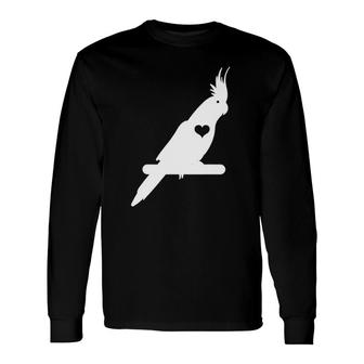 Cockatiel Cockatoo Lutino Parrot Weiro Bird Tiel Quarrion Long Sleeve T-Shirt T-Shirt | Mazezy