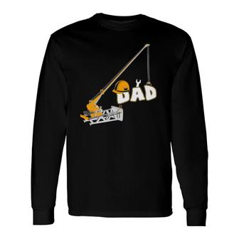 Construction Worker Dad Birthday Crew Party Tee Long Sleeve T-Shirt T-Shirt | Mazezy