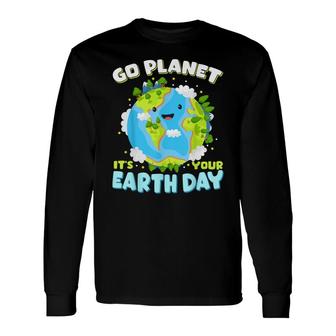 Cute Earth Day 2022 Go Planet Earth Day Everyday Long Sleeve T-Shirt - Seseable