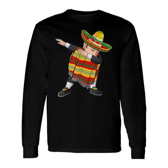 Dabbing Cinco De Mayo Men Women Mexican Fiesta Long Sleeve T-Shirt - Seseable
