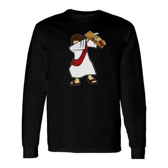Dabbing Jesus Sushi Rice Cooker Christian Bible Long Sleeve T-Shirt - Monsterry