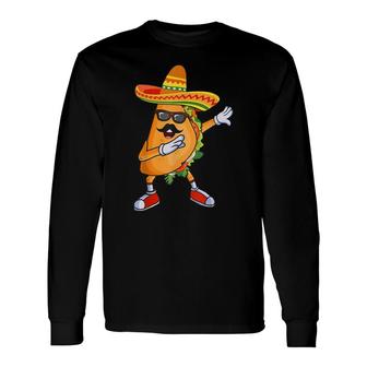 Dabbing Taco Cinco De Mayo Mexican Party Long Sleeve T-Shirt - Seseable