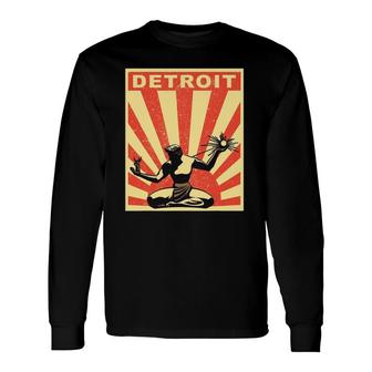 Detroit Vintage Spirit Of Detroit Vintage Retro Long Sleeve T-Shirt - Thegiftio UK
