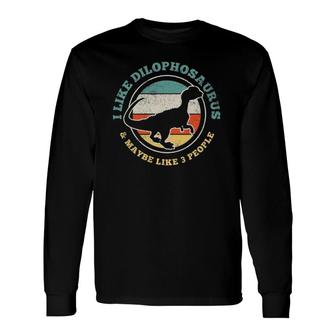 Dilophosaurus Vintage Retro Dinosaur Lover Long Sleeve T-Shirt T-Shirt | Mazezy CA