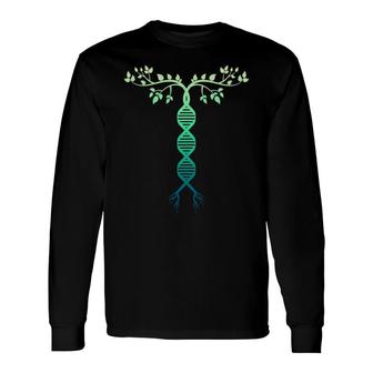 Dna Tree Of Life Genetics Evolve Earth Day Biology Teacher Long Sleeve T-Shirt - Seseable