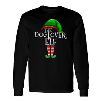 Dog Lover Elf Group Matching Christmas Mom Dad Long Sleeve T-Shirt - Seseable