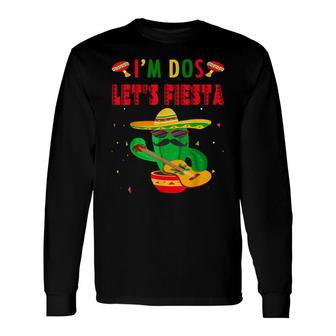 Im Dos Lets Fiesta Toddler Cinco De Mayo Mexican Guitar Long Sleeve T-Shirt - Seseable