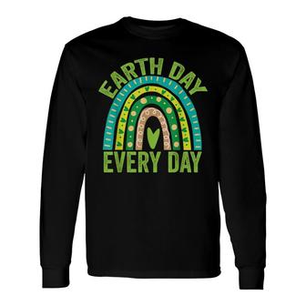Earth Day Everyday Green Rainbow Earth Day Long Sleeve T-Shirt - Seseable