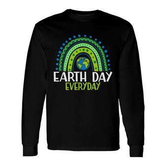 Earth Day Teacher Earth Day Everyday Rainbow Earth Day Long Sleeve T-Shirt - Seseable
