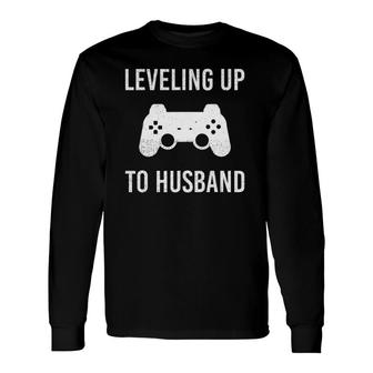 Engagement Wedding For Groom Video Game Lovers Long Sleeve T-Shirt - Seseable