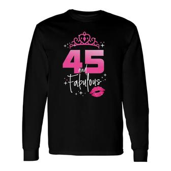 Fabulous At 45 Years Old 45Th Birthday Chapter 45 Women Long Sleeve T-Shirt - Seseable