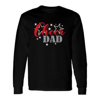 Fathers Day Cheerleader Proud Cheer Dad Supporter Long Sleeve T-Shirt - Seseable