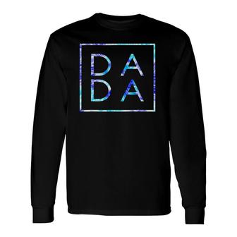 Fathers Day For New Dad Dada Him Coloful Tie Dye Dada Long Sleeve T-Shirt - Seseable