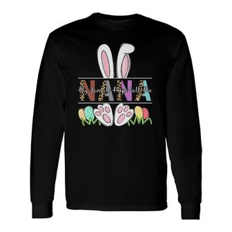 My Favorite Peeps Call Me Nana Leopard Easter Day Long Sleeve T-Shirt T-Shirt | Mazezy
