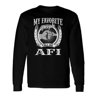 My Favorite People Call Me Afi Fist Bump Nordic Grandpa Long Sleeve T-Shirt - Seseable