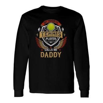My Favorite Player Calls Me Daddy Fathers Day Long Sleeve T-Shirt - Seseable