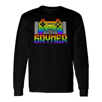 Gaymer Lgbt Pride Gay Gamer Video Game Lover Long Sleeve T-Shirt - Seseable