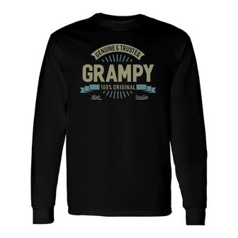 Genuine Grampy Top Great For Grandpa Fathers Day Men Long Sleeve T-Shirt - Seseable