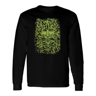 Green Man For Witches Wiccans And Pagans Long Sleeve T-Shirt T-Shirt | Mazezy DE