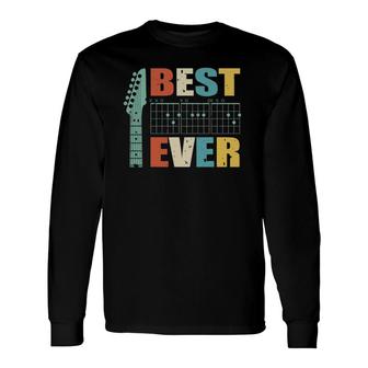 Guitarist Father Best Dad Ever D A D Chord Dad Long Sleeve T-Shirt - Seseable
