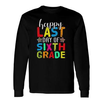 Happy Last Day Of Sixth Grade Teacher And Student Leopard Long Sleeve T-Shirt - Seseable