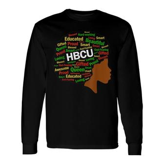 Women Hbcu Grad Afro History Girls Historical Black College Long Sleeve T-Shirt - Seseable