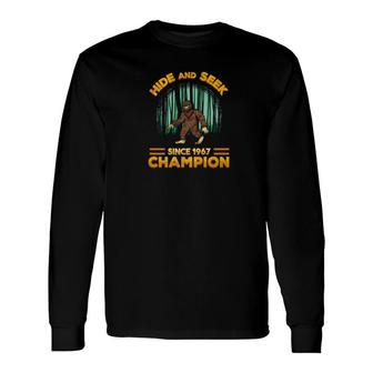 Hide Seek Champion 1967 Bigfoot Sasquatch Premium Long Sleeve T-Shirt - Monsterry AU